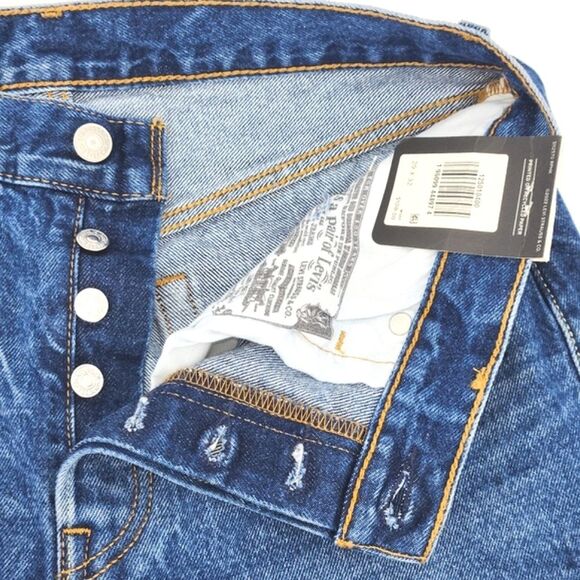 Levis 501 Jeans Womens Size 29x32 Blue Straight Leg Button Fly Rodeo Western - Picture 2 of 11